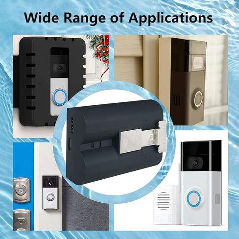 بطارية V4 بقدرة 6040 مللي أمبير في الساعة بطارية ليثيوم أيون حلقة V4 قابلة لإعادة الشحن متوافقة مع كاميرا جرس الباب الدائري 2/3/4/3+/3plus، بطارية كاميرا لاصقة (الجيل الثاني والثالث) 3.65 فولت (غير مناسبة للشاحن المزدوج الدائري) 1 -علية in Kuwait