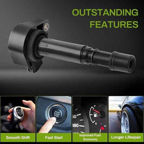 مجموعة ملفات الإشعال AUTOSAVER88 مكونة من 6 قطع متوافقة مع Accord Odyssey Pilot Ridgeline Civic Acura MDX CL RL TL EL Saturn Vue 3.0L 3.2L 3.5L V6 in Kuwait