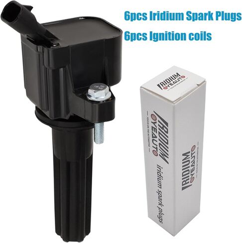 Ignition Coil Packs with Iridium Spark Plugs UF497 C1558 Compatible with Chevy GMC Buick Isuzu Trailblazer Envoy Rainier Ascender 4.2L Set of 6 in Saudi Arabia