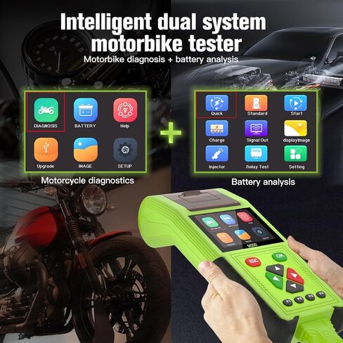 أداة تشخيص الدراجة النارية M200، قارئ رمز الدراجة النارية مع رموز خطأ القراءة، اختبار ABS، تعديل سرعة الخمول CO، اختبار البطارية، ماسح ضوئي تشخيصي للدراجات النارية لياماها وسوزوكي وهوندا in Kuwait
