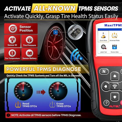 Autel MaxiTPMS TS508WF KIT TPMS Programming Tool, 2024 Upgraded WiFi Ver. of TS508K TS508 TS501 TS601 w/ $120 4PCS 315MHz+433MHz Autel MX-Sensor, Full TPMS Activate Relearn Diagnostic Scan Tool in Saudi Arabia