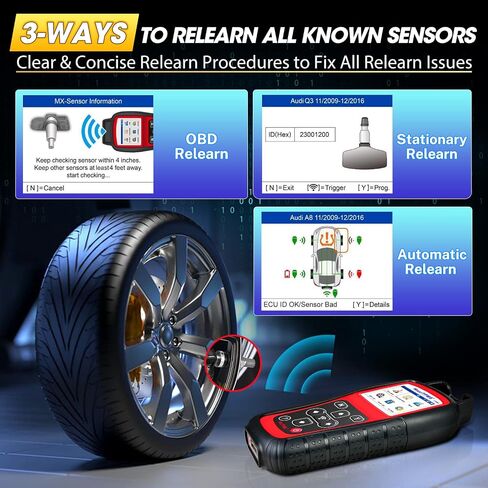 Autel MaxiTPMS TS508WF KIT TPMS Programming Tool, 2024 Upgraded WiFi Ver. of TS508K TS508 TS501 TS601 w/ $120 4PCS 315MHz+433MHz Autel MX-Sensor, Full TPMS Activate Relearn Diagnostic Scan Tool in Saudi Arabia