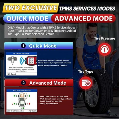 Autel MaxiTPMS TS508WF KIT TPMS Programming Tool, 2024 Upgraded WiFi Ver. of TS508K TS508 TS501 TS601 w/ $120 4PCS 315MHz+433MHz Autel MX-Sensor, Full TPMS Activate Relearn Diagnostic Scan Tool in Saudi Arabia