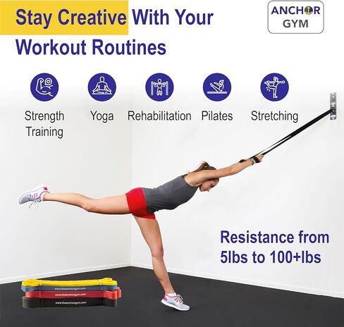 Anchor Gym Workout Wall Mount Anchor - Training Anchor Mounted Hook Exercise Station for Body Weight Straps, Resistance Bands, Strength Training, Yoga, Home Gym in Kuwait
