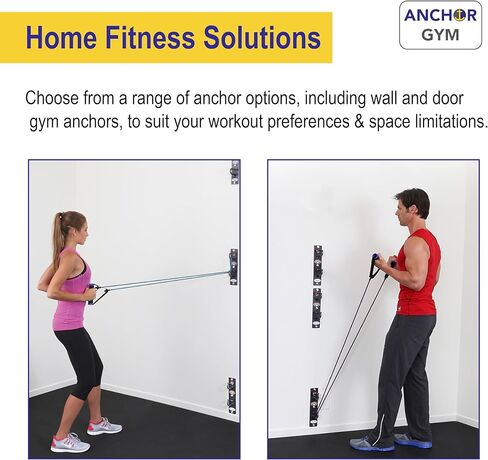 Anchor Gym Workout Wall Mount Anchor - Training Anchor Mounted Hook Exercise Station for Body Weight Straps, Resistance Bands, Strength Training, Yoga, Home Gym in Kuwait