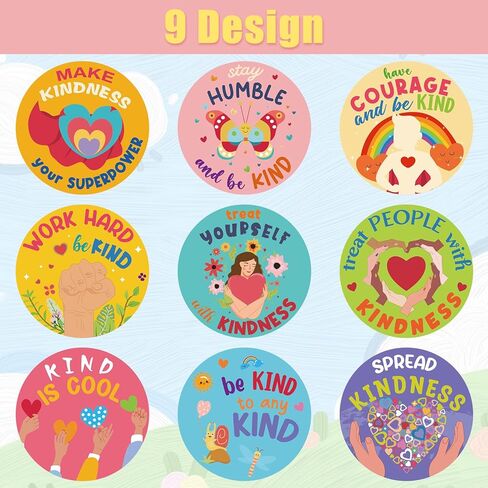 300 قطعة من ملصقات اللطف للأطفال - ملصقات إيجابية، ملصقات رسائل إيجابية لنشر اللطف في ختم المظروف، وتغليف الهدايا in Kuwait