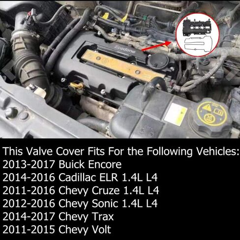 55573746 264-968 غطاء صمام المحرك مع حشوات البراغي المتوافقة مع تشيفي كروز سونيك فولت تراكس B u i c k Encore Cadillac ELR 1.4L الجزء # 25198498 in Kuwait