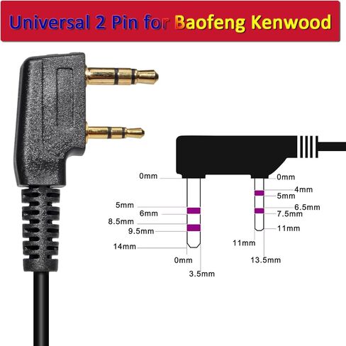 HYS D شكل سماعة أذن لاسلكية مع ميكروفون وPTT، سماعة راديو ثنائية الاتجاه لـ Kenwood NX-220E/NX-220E2 dPMR رقمية/تناظرية، سماعة راديو ثنائية الاتجاه لـ Baofeng BF-888S UV-5R WOUXUN KG-699 KG-689 in Kuwait