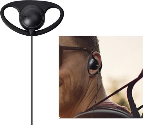 HYS D شكل سماعة أذن لاسلكية مع ميكروفون وPTT، سماعة راديو ثنائية الاتجاه لـ Kenwood NX-220E/NX-220E2 dPMR رقمية/تناظرية، سماعة راديو ثنائية الاتجاه لـ Baofeng BF-888S UV-5R WOUXUN KG-699 KG-689 in Kuwait