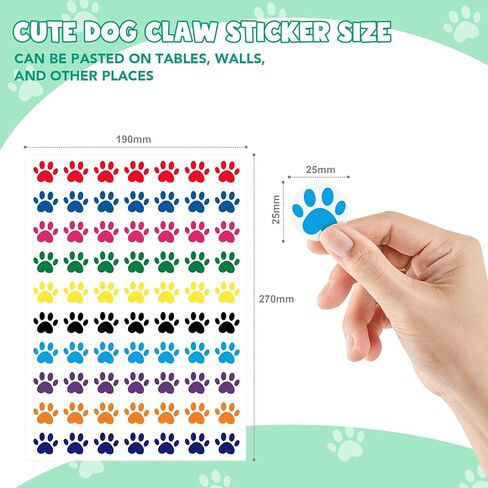 1000 قطعة من ملصقات طباعة مخالب للأطفال، ملصقات ذاتية اللصق لمخالب الكلب، مخطط حافز على شكل مخلب الحيوان، ملصقات للأطفال والطلاب الصغار لملصقات مكافأة المعلم في رياض الأطفال in Kuwait