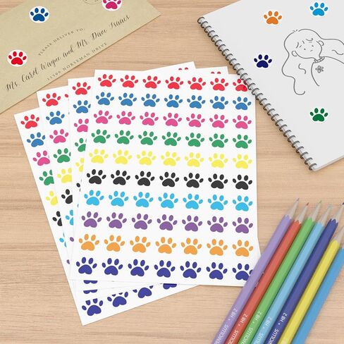 1000 قطعة من ملصقات طباعة مخالب للأطفال، ملصقات ذاتية اللصق لمخالب الكلب، مخطط حافز على شكل مخلب الحيوان، ملصقات للأطفال والطلاب الصغار لملصقات مكافأة المعلم في رياض الأطفال in Kuwait