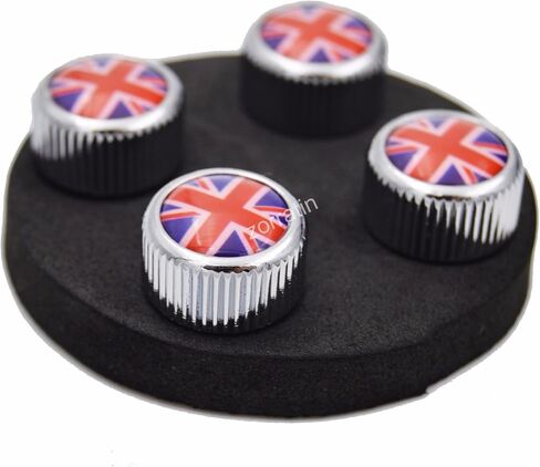 4x Zorratin كروم الاتحاد جاك العلم البريطاني قضيب صمام إطار غطاء تغليف لسيارات BMW ميني كوبر r50 r53 r56 r56n f55 f56 r55 r52 r57 r58 r59 r60 r61 jcw OEM in Kuwait