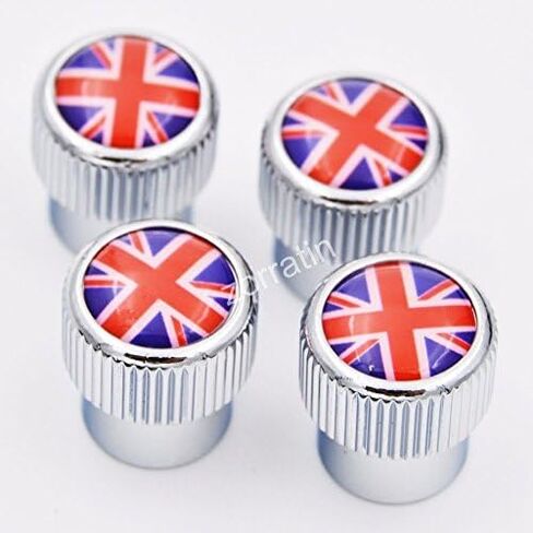 4x Zorratin كروم الاتحاد جاك العلم البريطاني قضيب صمام إطار غطاء تغليف لسيارات BMW ميني كوبر r50 r53 r56 r56n f55 f56 r55 r52 r57 r58 r59 r60 r61 jcw OEM in Kuwait