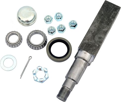 FKG Trailer Hub Spindle Kit 5 Bolt on 5" Bolt Circle Fit for 3,500 lb. axles with 1-3/8 Inch to 1-1/16 Inch Tapered Spindles in Saudi Arabia
