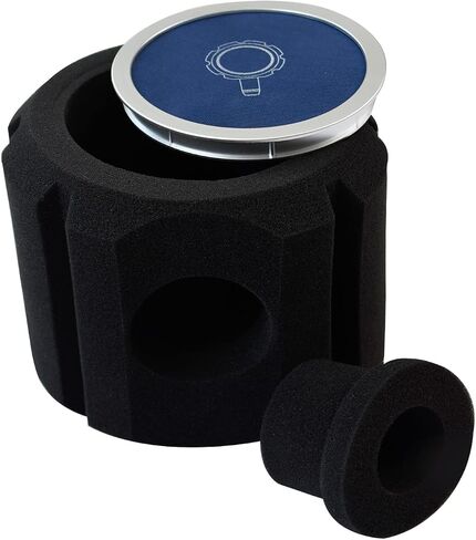 Top Tier Microphone Pop Filter for Mic - Isolation Shield and Sound Absorber Foam Ball for Noise and Reflection Reduction - Complete with Self Adhesive Cable Clips and Silicone Cable Ties in Saudi Arabia