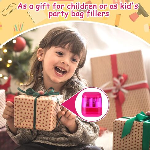 24 Pcs Chivertion Pencil Sharpeners Bulk for School Office, Dual Holes Manual Sharpeners for Kids Assorted Color Compact Sharpeners with Lid for Back to School Donation Supplies Party Favors in Kuwait