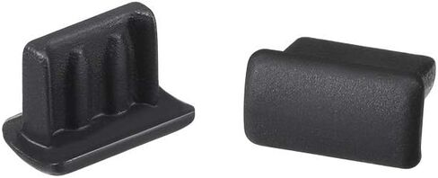 uxcell 10pcs Silicone Mini USB Cap Port Cover Anti Dust Protector 7mmx2mm Black((did Not Fit USB) in Saudi Arabia