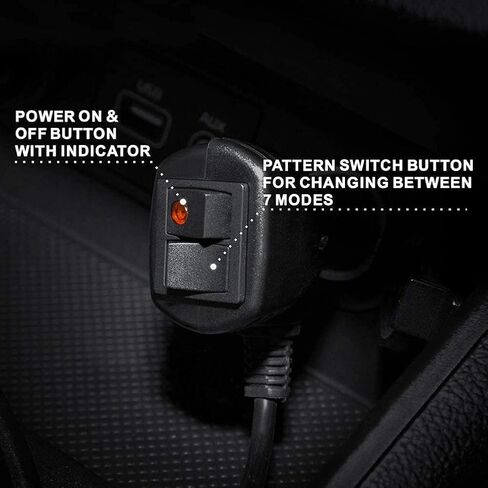 38 بوصة 78 LED شريط إضاءة وامض على السطح للطوارئ، منارة تحذير من المخاطر مزدوجة الجانب مع مغناطيسية لمركبات السحب ورجال الإطفاء والسيارات والشاحنات والأمن المروري، أحمر وأزرق وأحمر in Kuwait