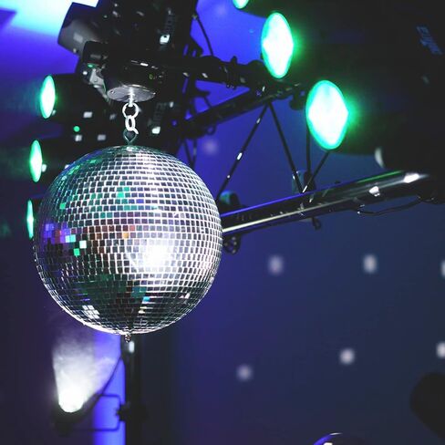 كرة ديسكو – زخرفة كرة ديسكو ممتعة ومشرقة – ديكور كرة ديسكو كبيرة مقاس 12 بوصة للحفلات وحفلات الزفاف والمناسبات – كرة مرآة كلاسيكية ومرحة مع قطع زجاجية – تصميم لامع وأنيق in Kuwait