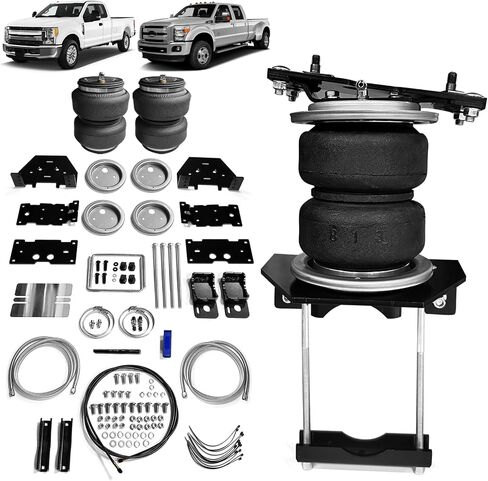 مجموعة تعليق أكياس الزنبرك الهوائي VIGOR متوافقة مع 2020-2022 Ford F-250 وF-350 Super Duty Pickup، زنبرك مساعد الهواء الخلفي 89352، ما يصل إلى 5000 رطل من سعة تسوية الحمل in Saudi Arabia