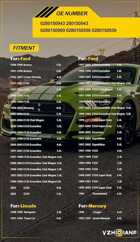 0280150943 Fuel Injectors for:-Ford, for:-Lincoln, for:-Mustang 4.6L, 5.0L, 5.4L, 5.8L, for:-Mercury Vehicles - E250, F150, F350, E350, 4 Holes, 1pc in Saudi Arabia