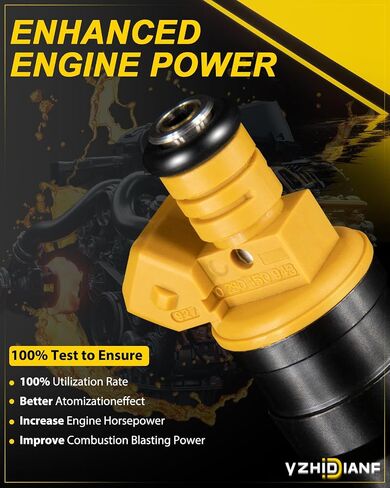 0280150943 Fuel Injectors for:-Ford, for:-Lincoln, for:-Mustang 4.6L, 5.0L, 5.4L, 5.8L, for:-Mercury Vehicles - E250, F150, F350, E350, 4 Holes, 1pc in Saudi Arabia