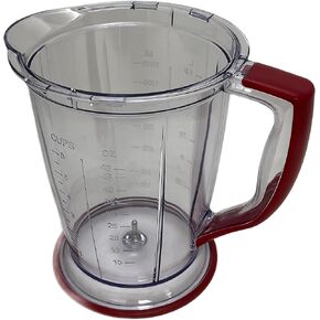 48oz Pitcher Bowl for Ninja Master Prep Food Processor QB900 QB900B QB900C QB1000 QB1003 QB1004 QB1005, Red