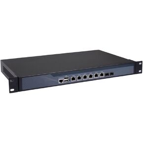 Firewall, VPN, 19 Inch 1U Rackmount, OPNsense, Network Appliance, Z87 with I3 4160, HUNSN RS16, AES-NI, 6 x LAN, 2 x SFP+ 82599ES 10 Gigabit, Bypass, 8G RAM, 256G SSD
