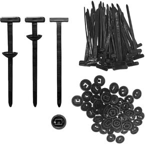 100PC Nylon Universal Cable Tie Buckle, Heavy Duty Cable Tie Buckle, Reusable Fastening Straps for Organizing Wires, Cables, Hose, Indoor & Outdoor Use