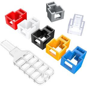 7PCS RJ45 Network Port Security Lock with 1 Key,Removable Ethernet Cable Lock, Provide Physical Protection for Laptops, Computers and RJ45 Network Devices (1PCS Per Color)