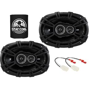 KICKER Speakers 6x9 inch for RAM 1500/2500/3500 (Amplified) 2019-2023 Upgrade Kit - Pair of DS Series with Harness, Car Audio Front or Rear Door Speaker DSC6930, 43DSC69304