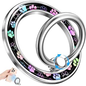 Phone Ring Holder Compatible with MagSafe - Magnetic Cell Phone Grip for Women Girls Magnet Removable Finger Ring Grip Stand Cute Girly Kawaii Vintage Flower for iPhone 16 15 14 13 Pro Max Plus