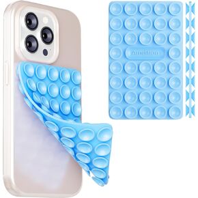 Double-Sided Silicone Suction Cup Phone Case Mount, Hands-Free Strong Grip Holder for Selfies & Videos, Universal Silicon Phone Stand for iPhone/Android, Lightweight & Portable Design