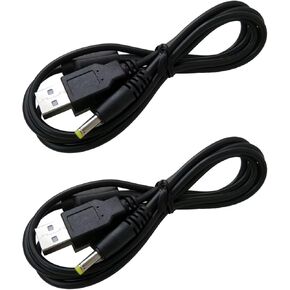 2-in-1 USB Data Cable Charger Charging Cord Replacement for PSP 2000 3000 Gaming Accessories USB to DC 5.5mm Power Charger Cable