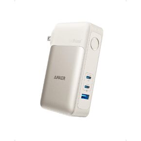 Anker Ganprime Power Bank ، شاحن محمول 2-in-1 ، حزمة بطارية USB-C بحجم 10،000 مللي أمبير في الساعة مع شاحن حائط 65W ، يعمل مع iPhone 15/15 Plus/15 Pro/15 Pro Max/14/13 ، Samsung ، Pixel ، MacBook