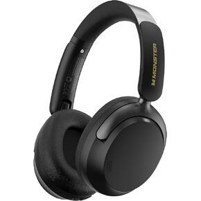 Monster Persona 3rd ANC Bluetooth Headphones, Noise Cancelling Headphones with Bluetooth 5.4, 70 Hours Playtime Over Ear Headphone with Mic, Foldable Lightweight Headset Comfort Fit, Black