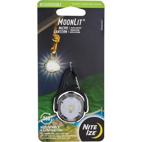 Nite Ize Moonlit Rechargeable Micro Lantern - Portable Mini Lantern for Camping Accessories & Hiking Gear - Features Carabiner Clip with a Weather-Resistant Design