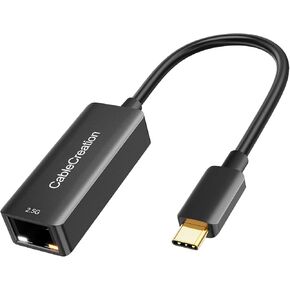 CableCreation 5Gbps USB C to Ethernet Adapter, 5Gbps Type C to RJ45 Network LAN Internet Adapter Compatible with MacBook, XPS, Thunderbolt 5/4/3, Other USB-C Devices