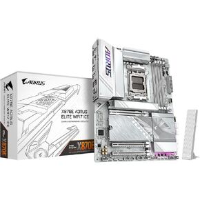 GIGABYTE X870E AORUS Elite WIFI7 ICE AMD AM5 LGA 1718 Motherboard, ATX, DDR5, 4X M.2, PCIe 5.0, USB4, WIFI7, 2.5GbE LAN, EZ-Latch, 5-Year Warranty