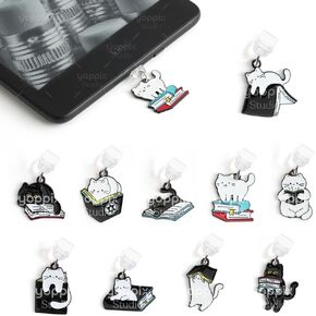 9PCS Charms for E-Reader, Dust Plug Charm Compatible with Type C Charging Port, Gift for Book Lover Readers Men Women Teachers Students, Accessories for E-Reader