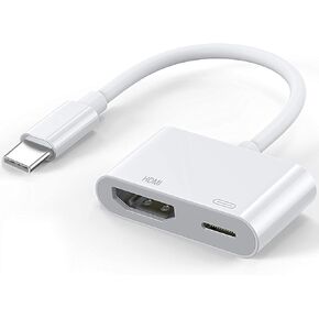Apple MFi Certified USB-C to HDMI Adapter for iPhone 16 15 to TV, 4K@60Hz Type-C to HDMI Dongle with 100W Fast Charging Port for MacBook Pro/Air, iPad Pro, iMac, Galaxy S25/S24 and More