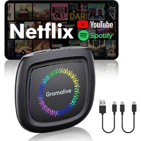 3 in 1 Wireless CarPlay Adapter 2025 Upgraded,Car Play Adapter Supports Netflix, YouTube, TF Card, Plug & Play,Fit with Built in Factory Car Play Video Box for Cars from 2016 and iOS 10+/Android 11+