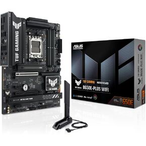 ASUS TUF Gaming B650E-PLUS WiFi AMD B650 ATX Motherboard, 12+2+1 80A DrMOS Power Stages, DDR5, PCIe 5.0 Ready, 3X M.2, Wi-Fi 6E, 2.5Gb LAN, DisplayPort, HDMI™, USB Type-C, BIOS Flashback, Aura Sync