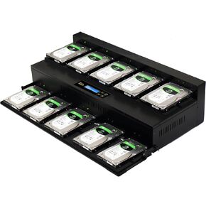EZ DUPE 1 to 4 SSD HDD Hard Drive Flatbed Duplicator - 36GB/Min - Standalone Copier & Sanitizer/Eraser for Multiple SATA 3.5 Disk & 2.5 Solid State Drives at Copy Speed up to 600MB/Sec (DM-HS3-HDD04)