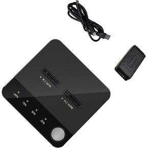 M.2 SATA/NVME Duplicator, Dual-Bay Offline Clone M.2 NVME/SATA SSD Cloner