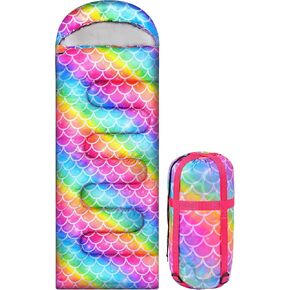 Camping Sleeping Bag for Kids Girls Boys,3 Season Warm Sleeping Bag Waterproof Portable for Outdoors Traveling,Camping in Saudi Arabia