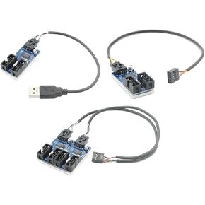 Motherboard 9-pin USB Head Multiplier 1 to 2 Ports 4 Ports 9PIN Female 1 Drag 4 Splitter Adapter Card Cable