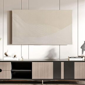 Geometric Pattern Art TV Dust Cover Modern Minimalist Printing TV Cover Indoor Outdoor LED LCD Wall Mounted TV Cover Display Protective Cover(Size:43IN(W101xH63CM),Color:C)