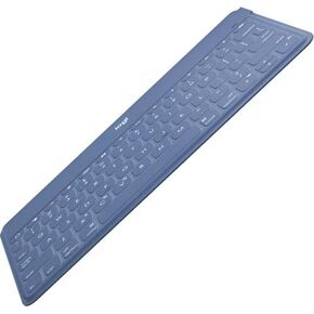 Keys-to-Go Super-Slim and Super-Light Bluetooth Keyboard for iPhone, iPad, and Apple TV - Smoky Blue (Renewed)