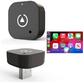 Wireless Adapter Convert Wired to Wireless for CarPlay＆Android Small Size, Plug and Play, Fast and Stable Connection